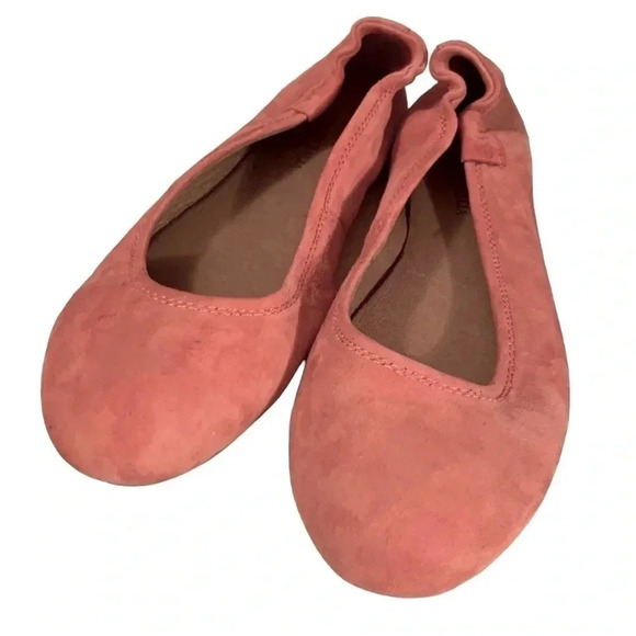 Emu Pink Suede Ballet Flats - Picture 5 of 10